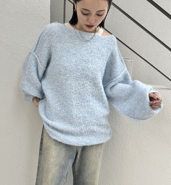  「【スタッフおすすめアイテム】ブークレMIXニット」|ニット・セーター|