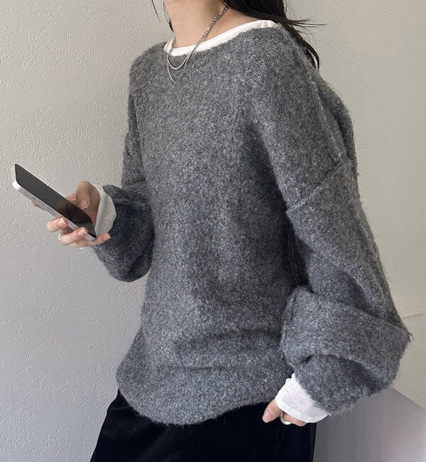  「【スタッフおすすめアイテム】ブークレMIXニット」|ニット・セーター|