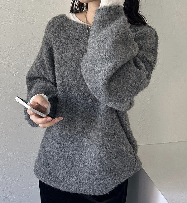  「【スタッフおすすめアイテム】ブークレMIXニット」|ニット・セーター|