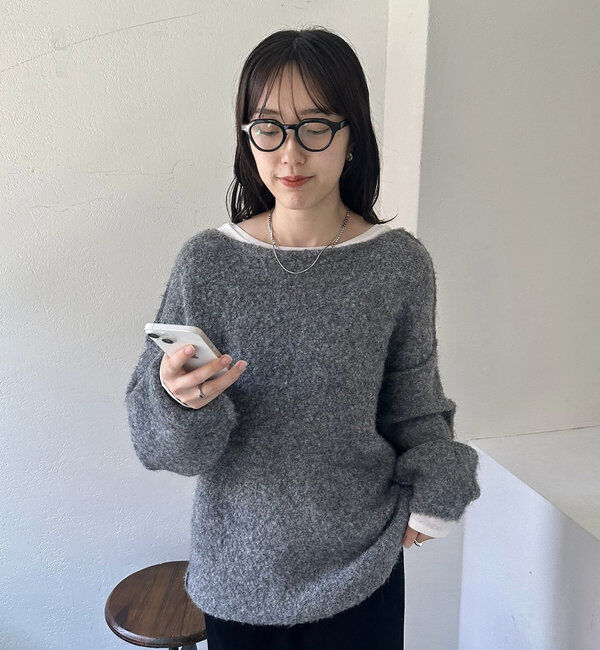  「【スタッフおすすめアイテム】ブークレMIXニット」|ニット・セーター|