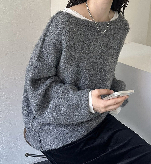  「【スタッフおすすめアイテム】ブークレMIXニット」|ニット・セーター|