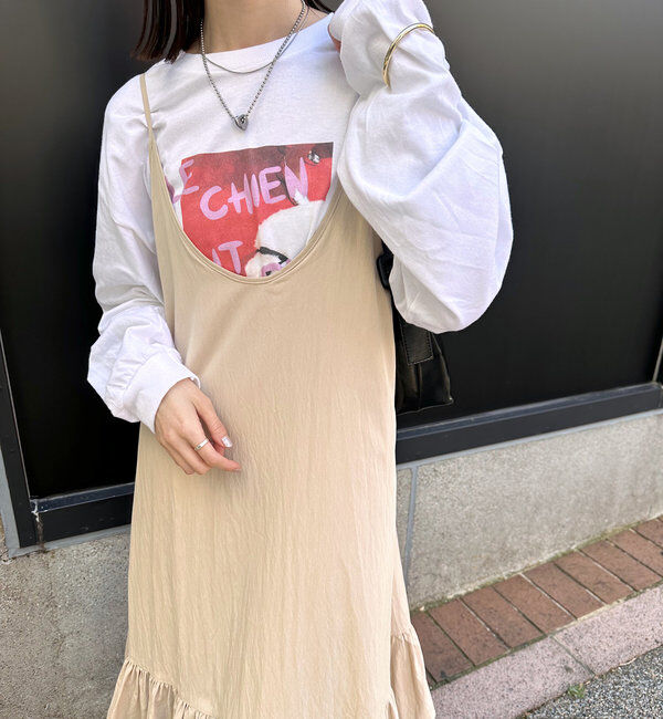  「ティアードフリルキャミワンピース」|ワンピース|