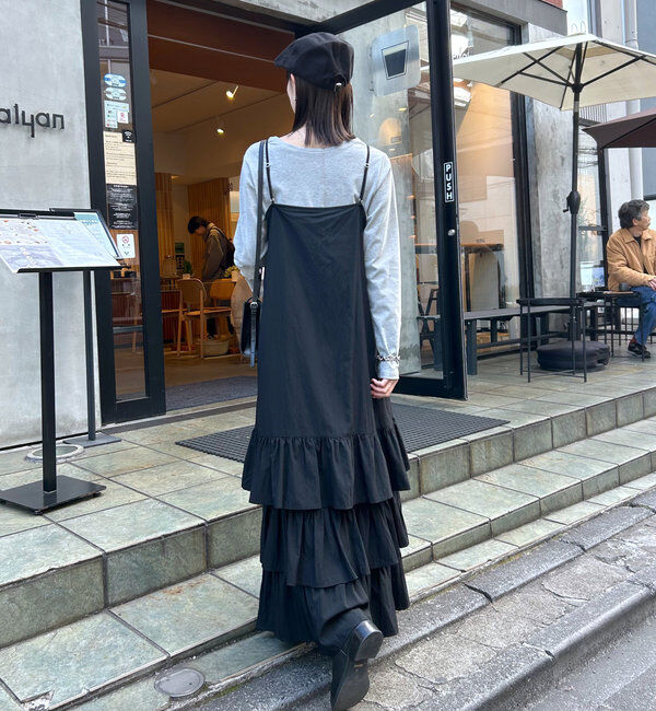  「ティアードフリルキャミワンピース」|ワンピース|