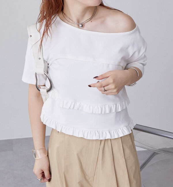  「レイヤードフリルTシャツ」|Tシャツ・カットソー|