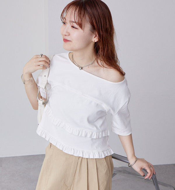  「レイヤードフリルTシャツ」|Tシャツ・カットソー|
