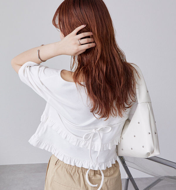  「レイヤードフリルTシャツ」|Tシャツ・カットソー|