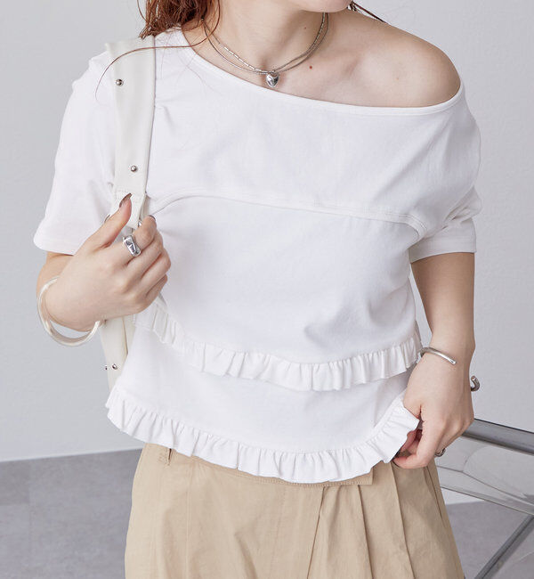  「レイヤードフリルTシャツ」|Tシャツ・カットソー|