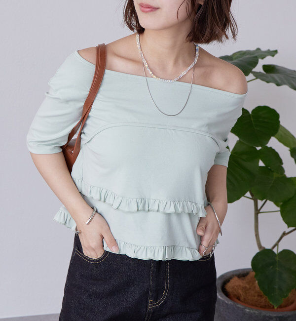  「レイヤードフリルTシャツ」|Tシャツ・カットソー|