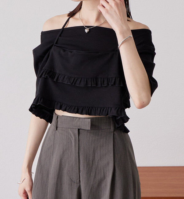  「レイヤードフリルTシャツ」|Tシャツ・カットソー|