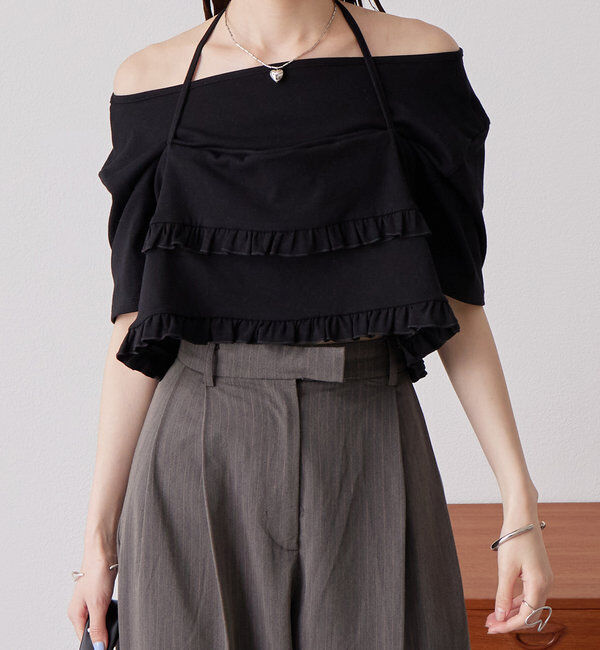  「レイヤードフリルTシャツ」|Tシャツ・カットソー|