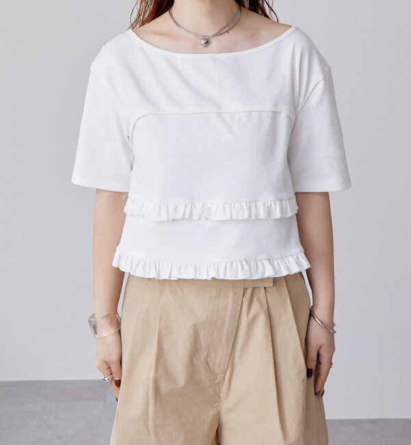  「レイヤードフリルTシャツ」|Tシャツ・カットソー|