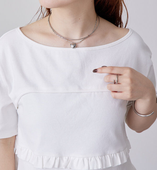  「レイヤードフリルTシャツ」|Tシャツ・カットソー|