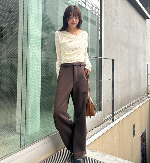  「【WEB限定/年間総売上1位！】裏起毛カーブスウェットパンツ」|チノ|