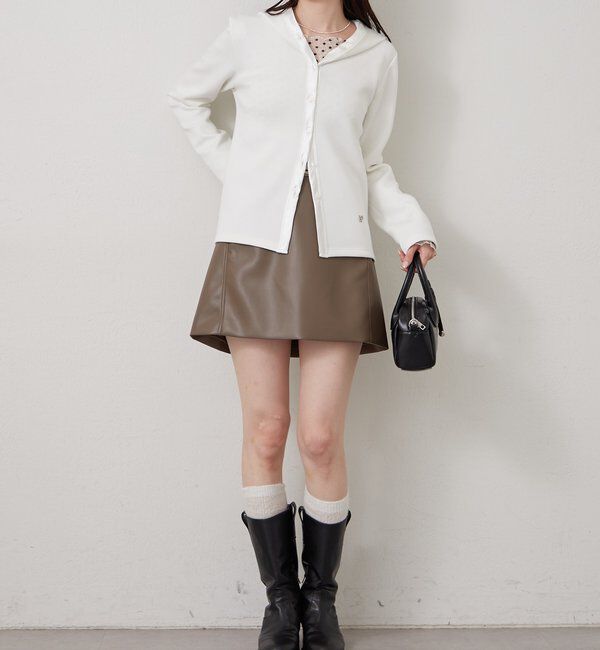  「サテン切り替えポンチフーディ」|Tシャツ・カットソー|