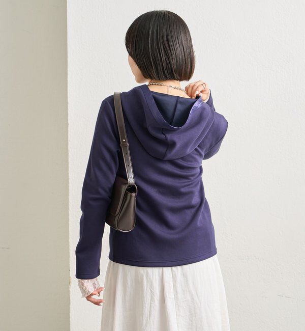  「サテン切り替えポンチフーディ」|Tシャツ・カットソー|