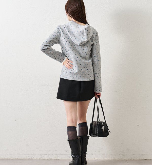  「サテン切り替えポンチフーディ」|Tシャツ・カットソー|