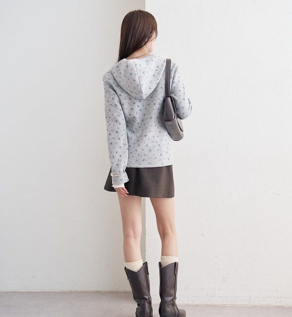  「サテン切り替えポンチフーディ」|Tシャツ・カットソー|