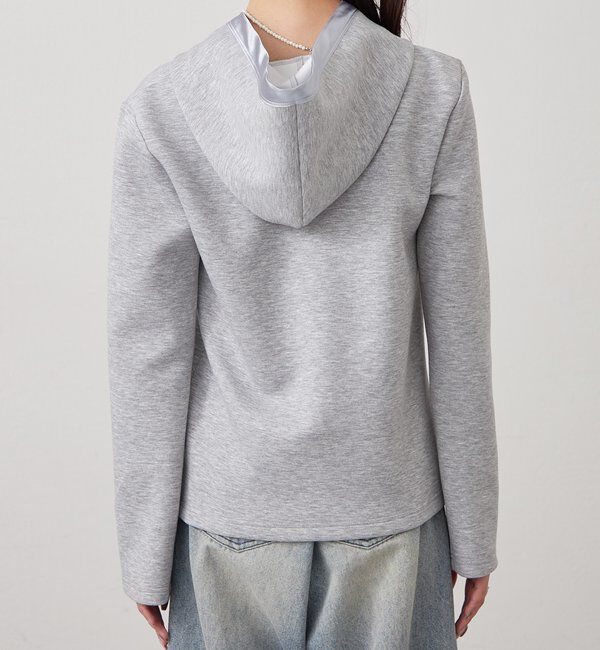  「サテン切り替えポンチフーディ」|Tシャツ・カットソー|