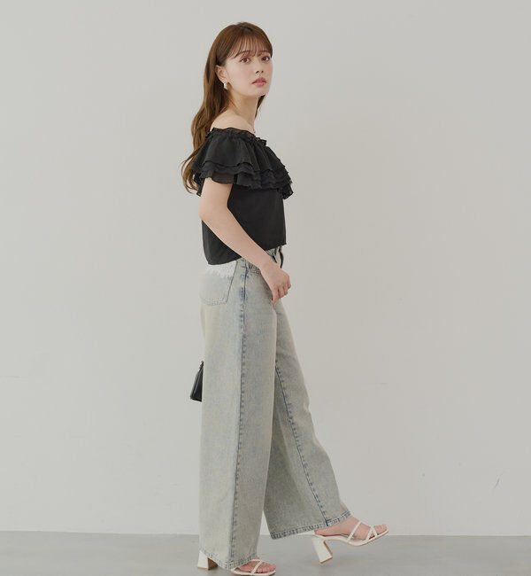  「オフショルレースフリルブラウス」|シャツ・ブラウス|