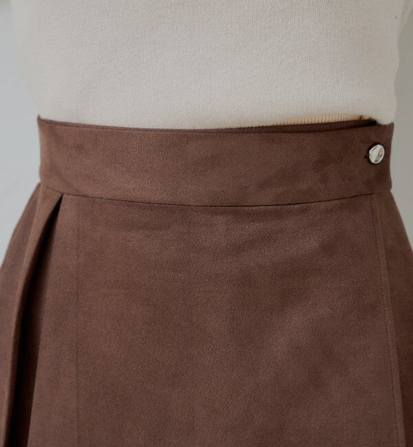  「ラップスウェードミニスカパン」|スカート|