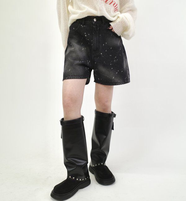  「スプレーブリーチショートパンツ」|デニム|