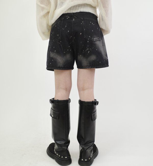  「スプレーブリーチショートパンツ」|デニム|