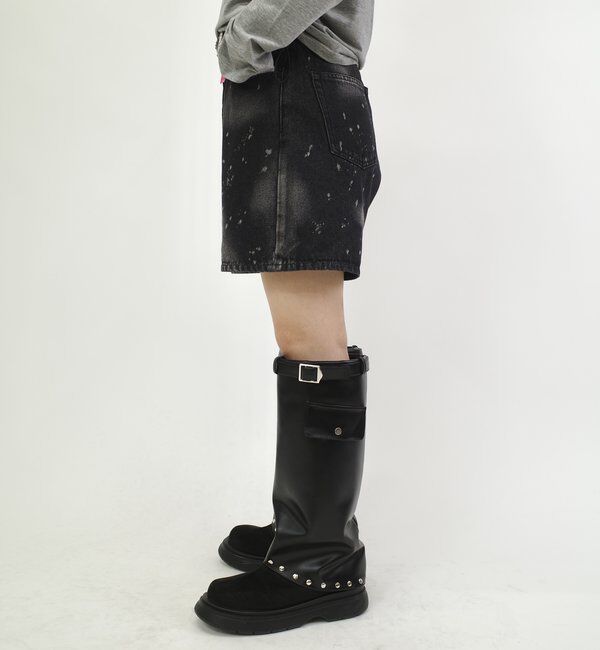  「スプレーブリーチショートパンツ」|デニム|