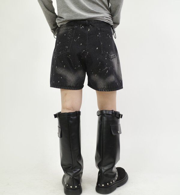  「スプレーブリーチショートパンツ」|デニム|