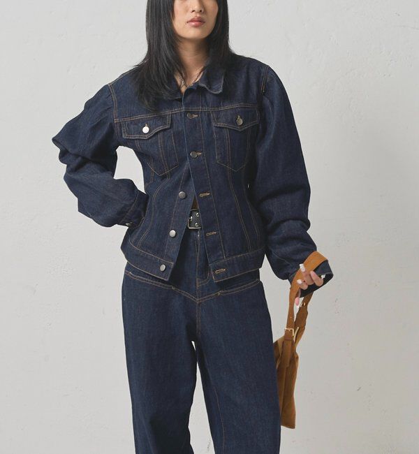  「パフスリーブデニムジャケット」|ブルゾン・スタジャン|