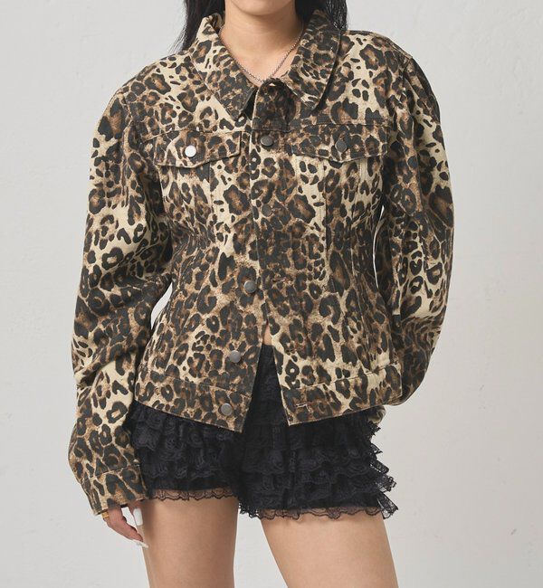  「パフスリーブデニムジャケット」|ブルゾン・スタジャン|