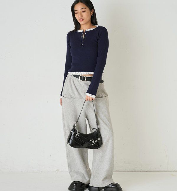  「【WEB限定カラーあり】LAYERED HENLEY KINT」|ニット・セーター|