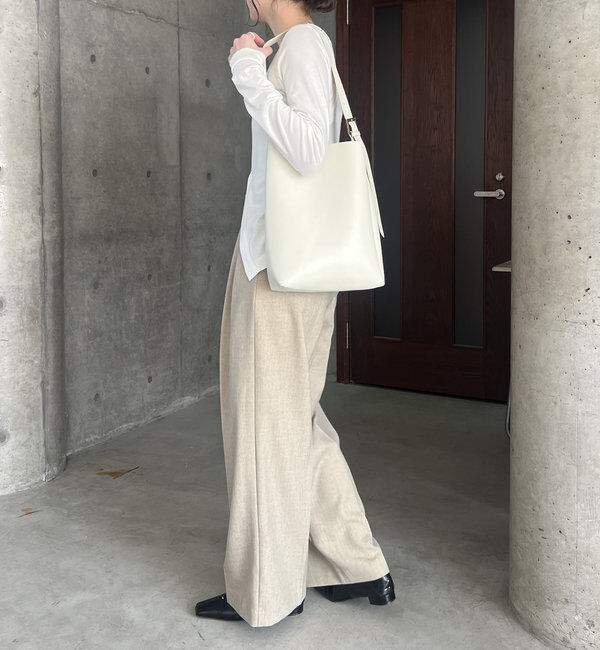  「アシメボタンカーデ風ロンT」|Tシャツ・カットソー|