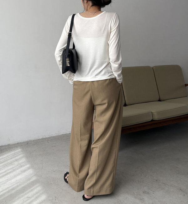  「アシメボタンカーデ風ロンT」|Tシャツ・カットソー|