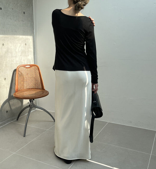  「アシメボタンカーデ風ロンT」|Tシャツ・カットソー|