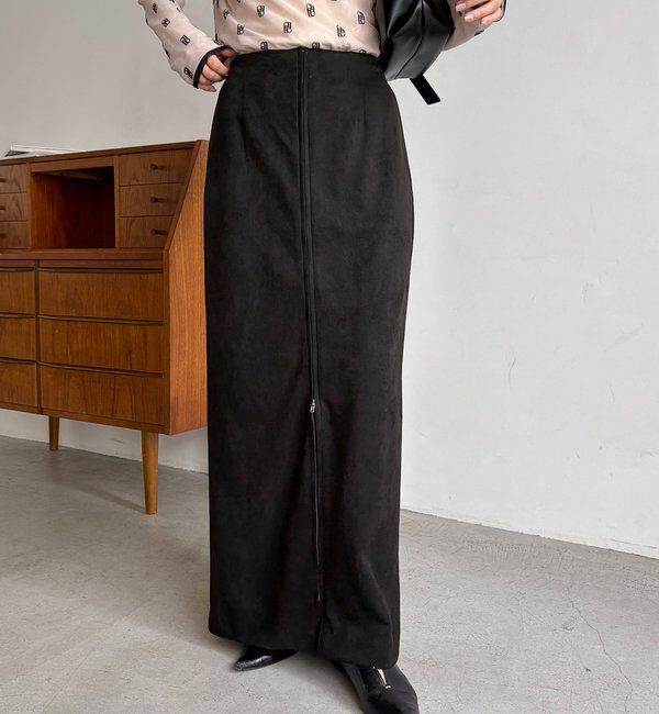  「スエードジップスカート」|スカート|