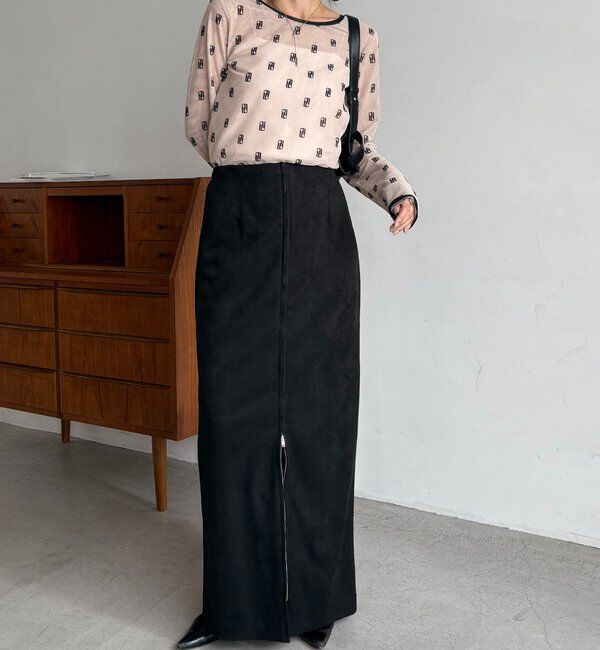  「スエードジップスカート」|スカート|