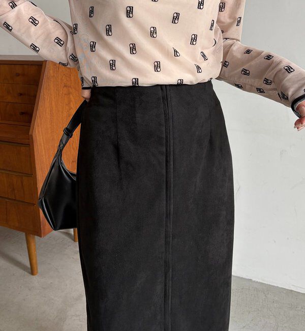  「スエードジップスカート」|スカート|