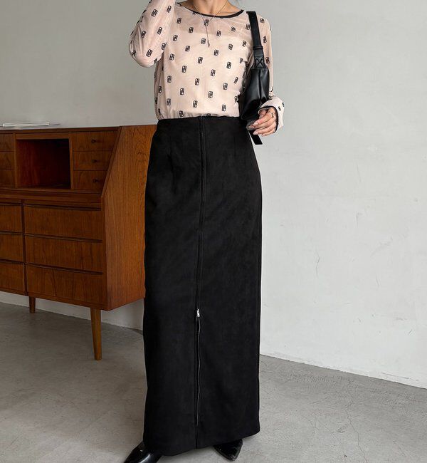  「スエードジップスカート」|スカート|