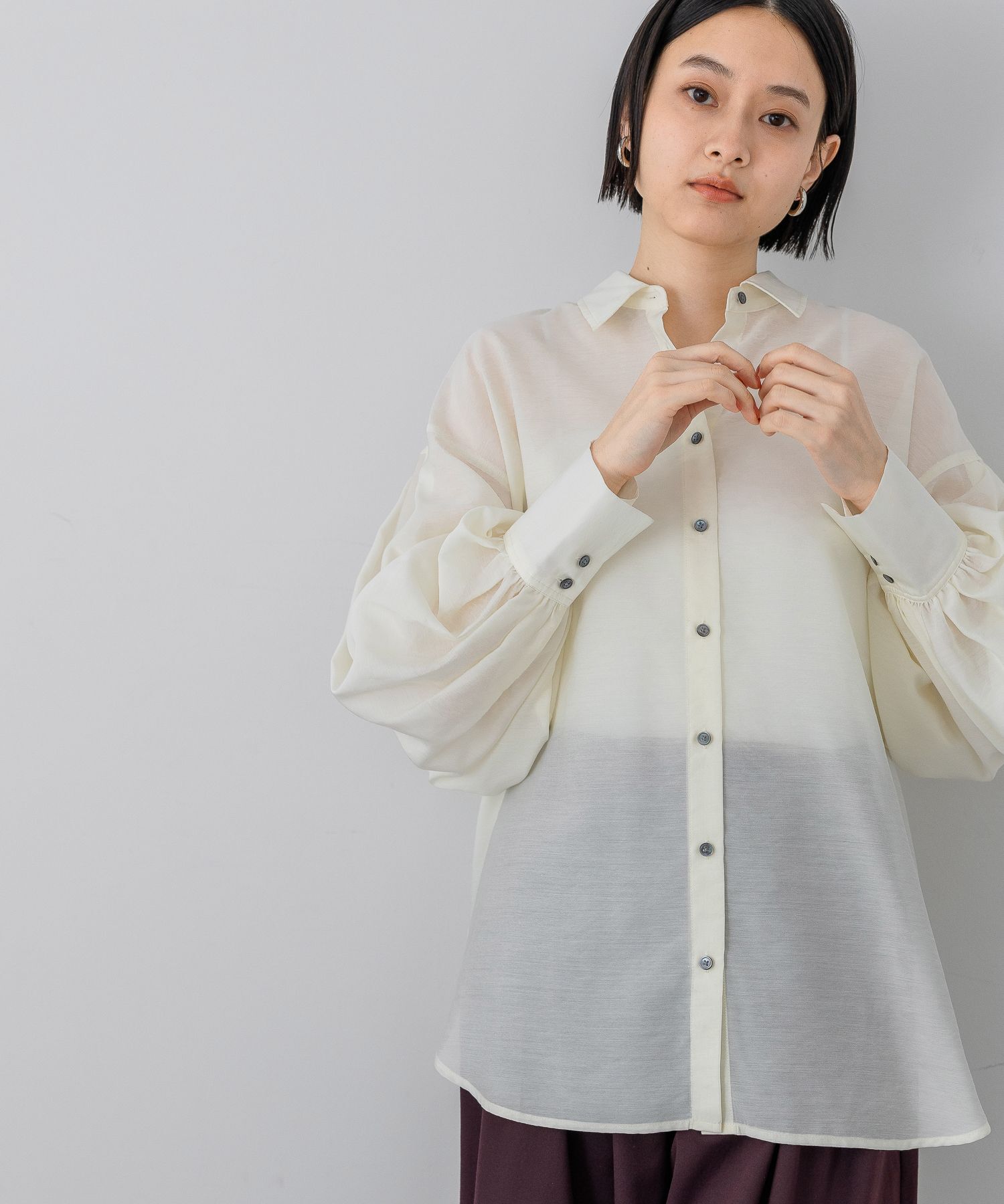 A part by 「シアーオーバーシャツ」|シャツ・ブラウス|ナチュラル