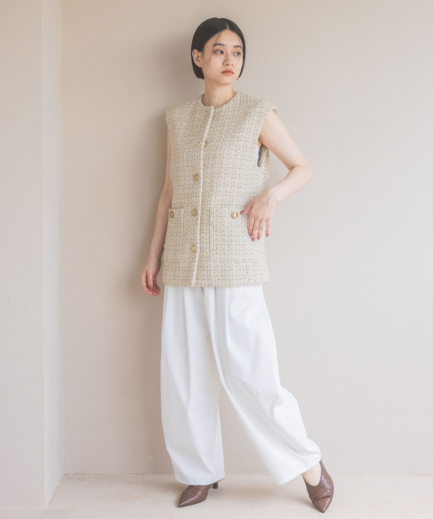 A part by 「ツィードベスト」|ダウンベスト・ベスト|