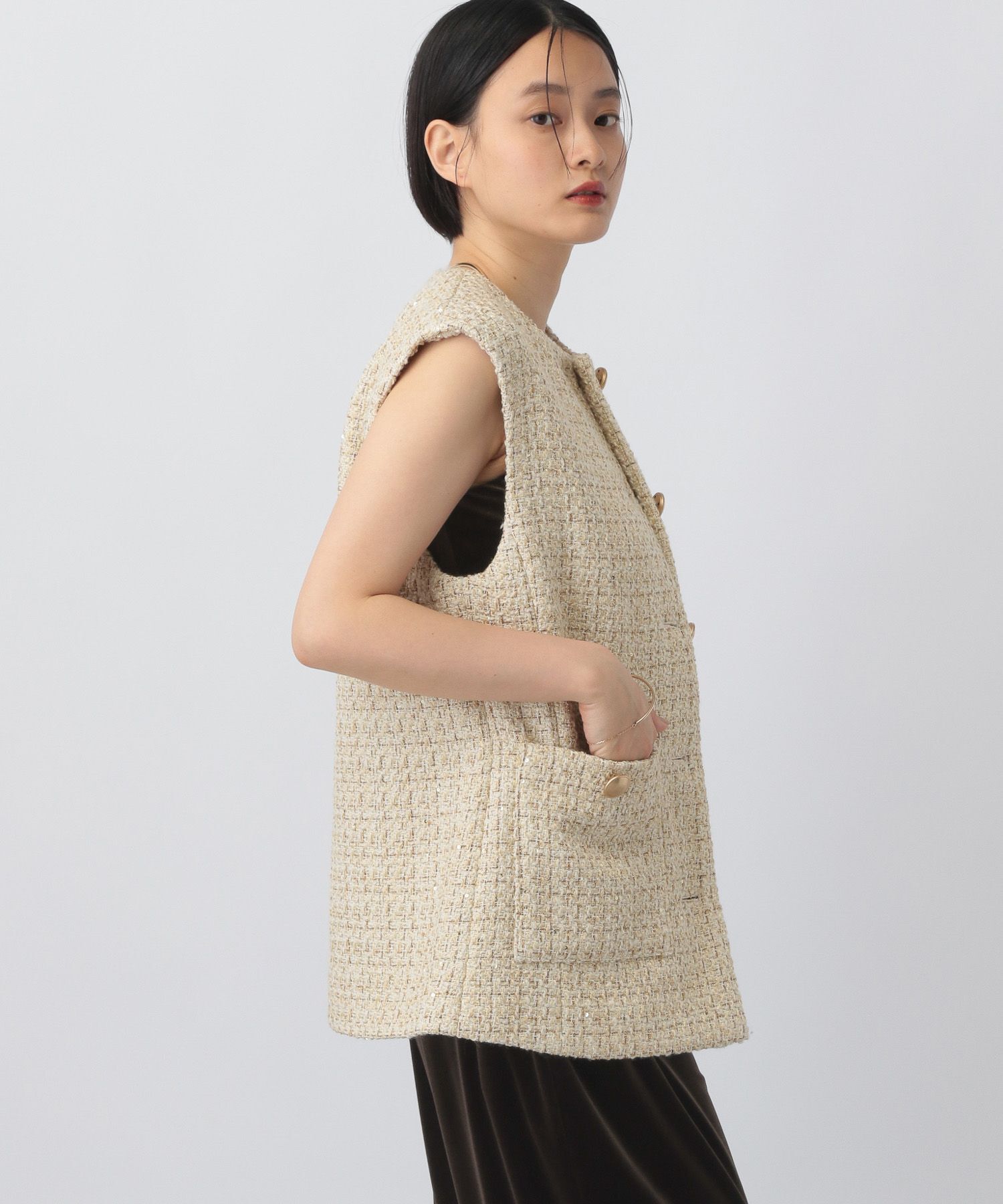 A part by 「ツィードベスト」|ダウンベスト・ベスト|