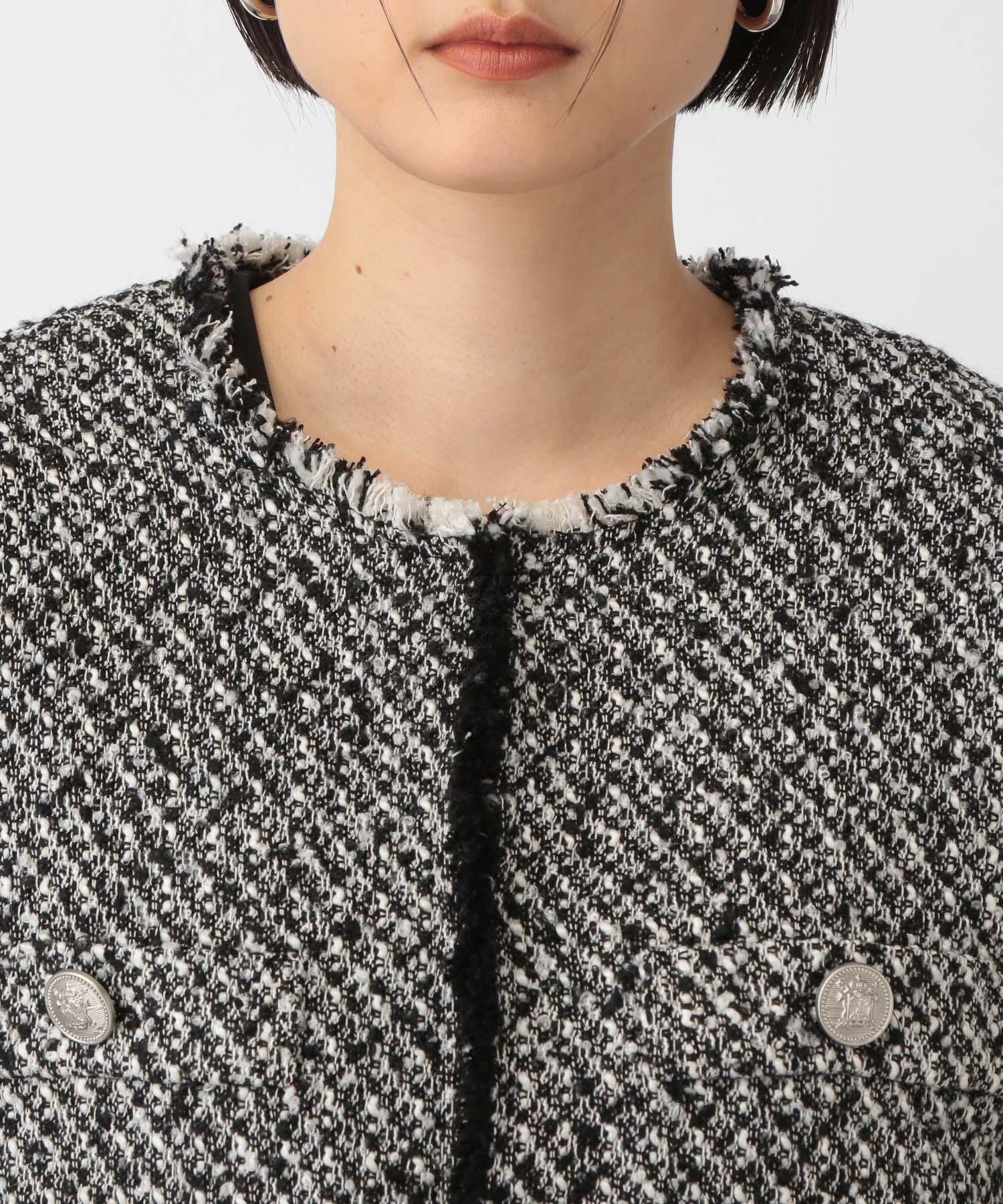 A part by 「ツイードノーカラージャケット」|ノーカラージャケット|