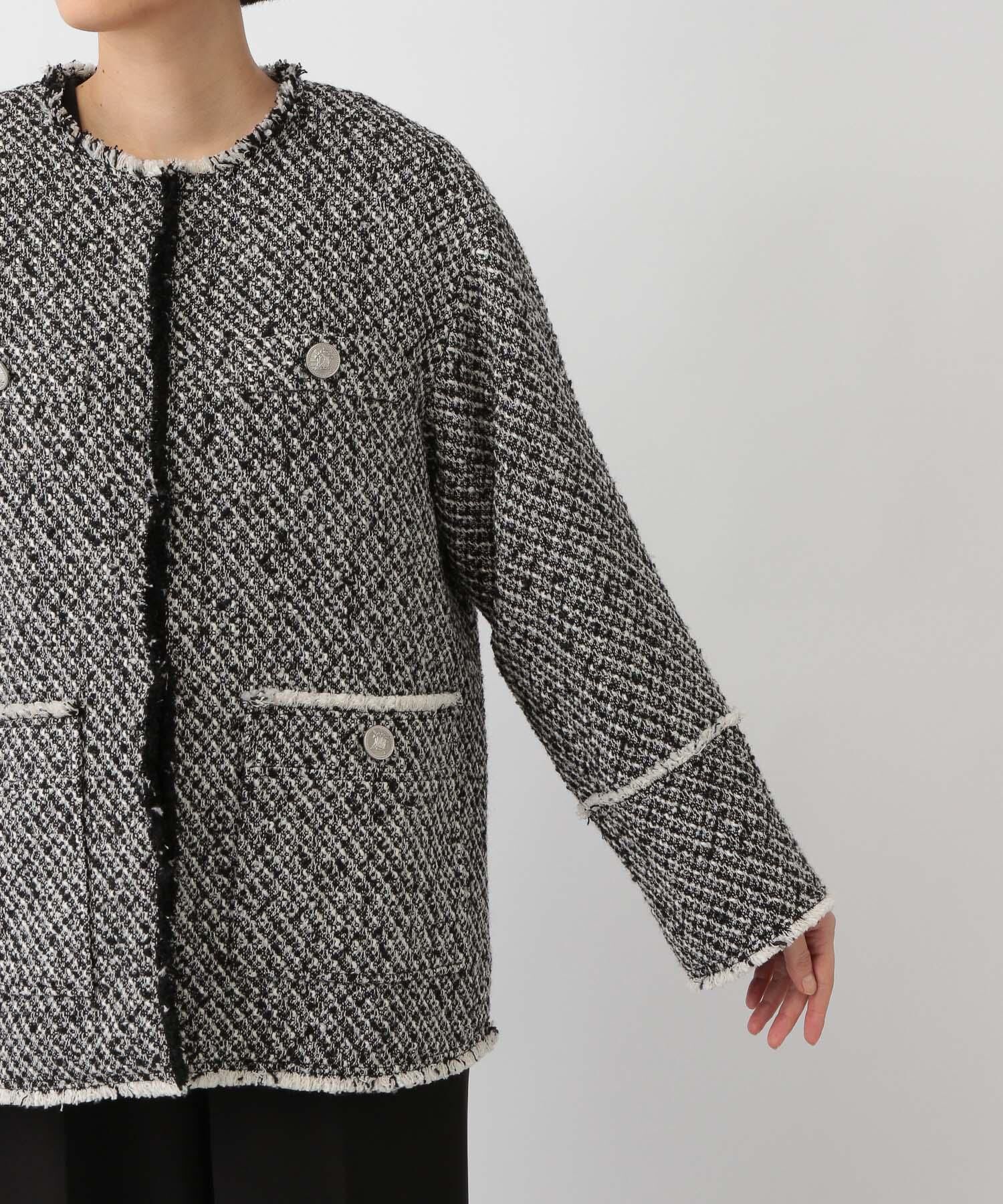 A part by 「ツイードノーカラージャケット」|ノーカラージャケット|