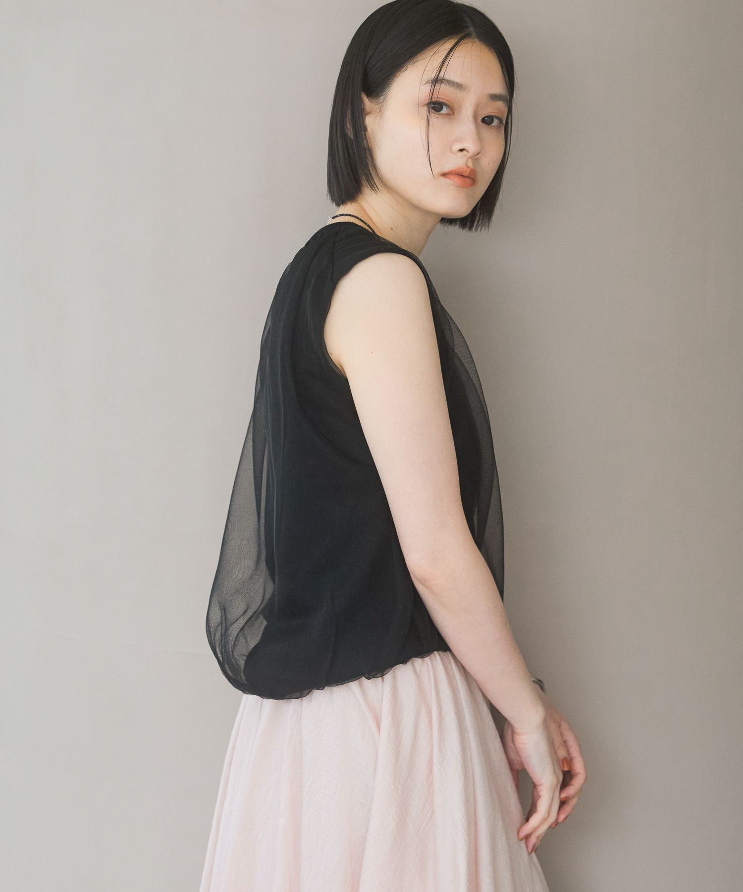 A part by 「ニットチュールレイヤードノースリーブ」|ニット・セーター|