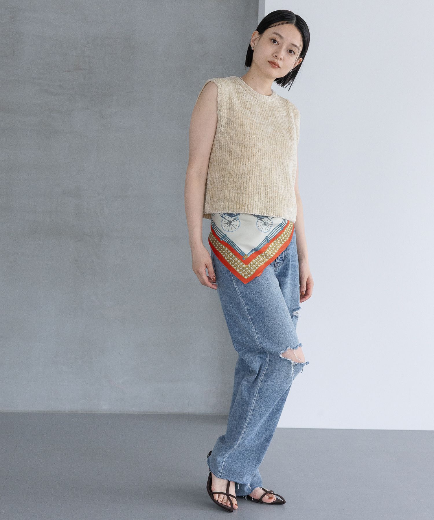 A part by 「フェザーノースリーブニット」|ニット・セーター|