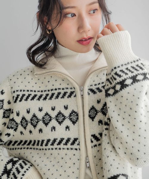 LOWRYS FARM「カラータートルニットＬＳ」|ニット・セーター|