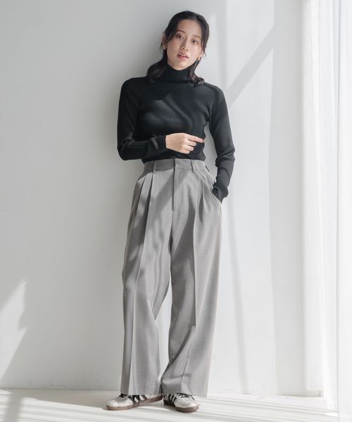 LOWRYS FARM「カラータートルニットＬＳ」|ニット・セーター|