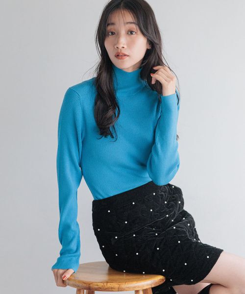 LOWRYS FARM「カラータートルニットＬＳ」|ニット・セーター|