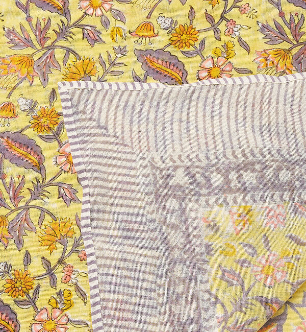 collex「ブロックプリント マルチクロス 145&times;225cm」|ブランケット|