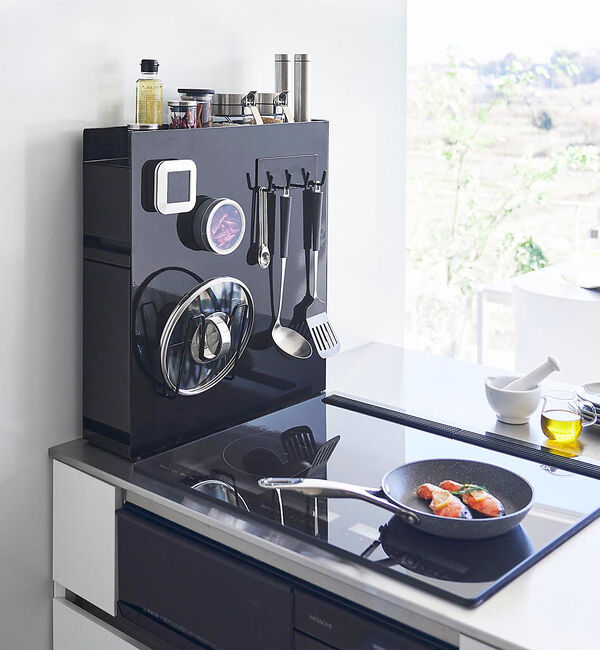 collex「【tower/タワー】 隠せる調味料ラック2段」|食器・キッチングッズ|ブラック